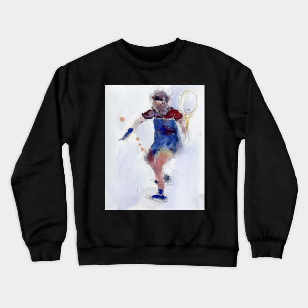 Tennis Star Crewneck Sweatshirt by dfrdesign